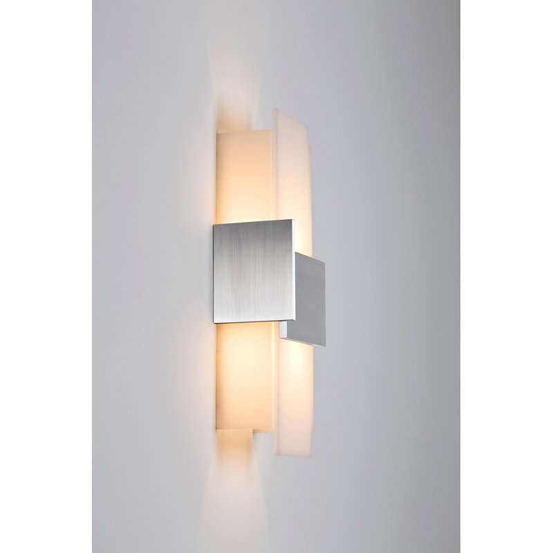 1 - Light LED Flush Mounted Sconce, Brushed Aluminum, 3500K (Cool)