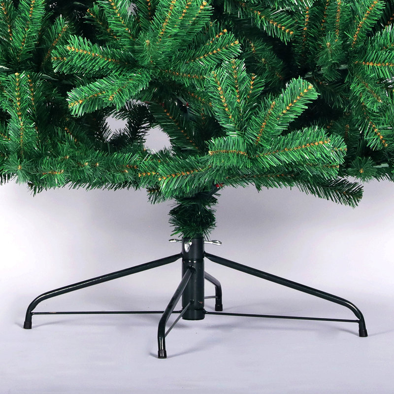 Sapin de Noël artificiel en épinette naturelle avec support en métal pliable 7,5 pi