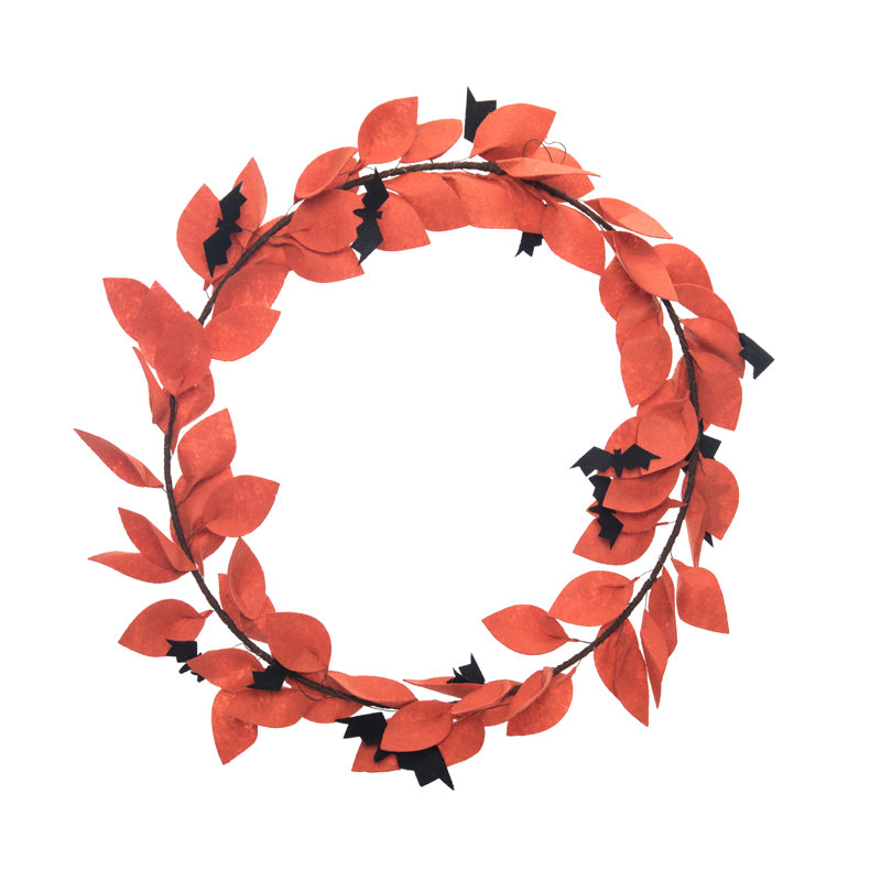 Couronne de chauve-souris orange en tissu 11,81 po Ophelia & Co.