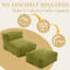 Chaise longue adulte en velours côtelé - Mousse moulée par compression, avec repose-pieds-1901742815