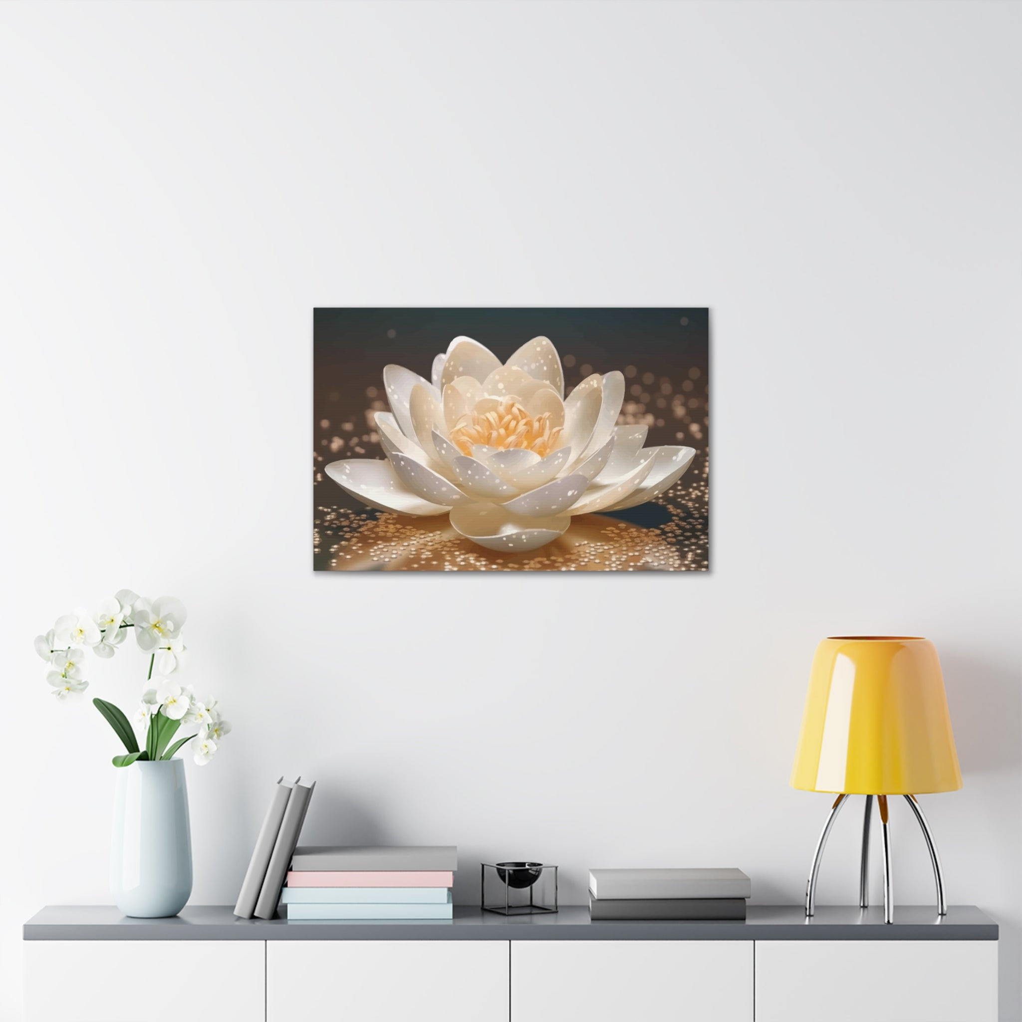 Dakota Fields Beautiful White Lotus Flower Canvas Wall Art | Wayfair