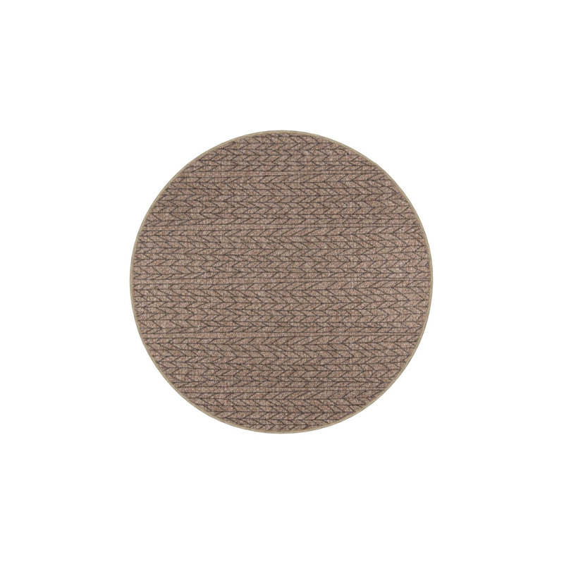 Machine Washable Pattern Decorative and Washable Rug, Round 4'11" Rug Pad Included