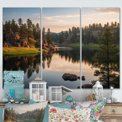 Impression sur toile 3 pièces South Dakota Custer State Park Serenity I sur toile