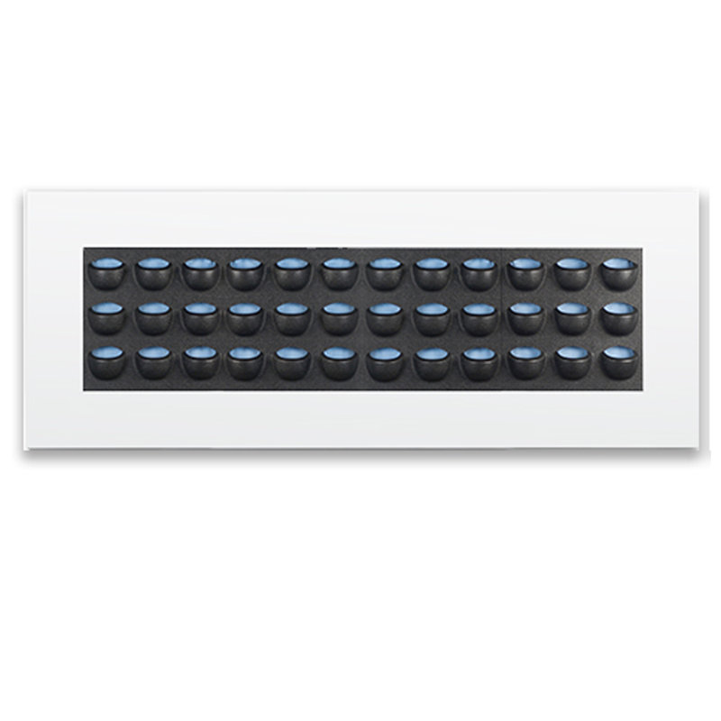 Pot de fleurs mural en aluminium, Blanc