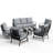 Keisha 7 - Person Patio Conversation Set with Cushions-1746037291