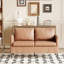 Causeuse moderne en similicuir de 51 po-1857327981