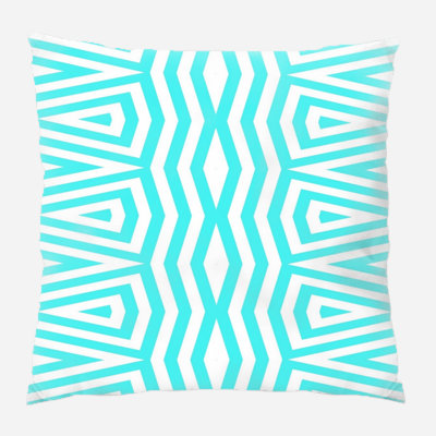 Geometric Microsuede Reversible Throw Pillow