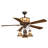 Josefina 56 in. Burnished Bronze Indoor Rod Mount Rustic Ceiling Fan with Reversible Rosewood-Dark Walnut Blades, LED Lighted Wildlife Motor Housing and Remote Control Included, 3 Speeds,  AC Motor-23966751