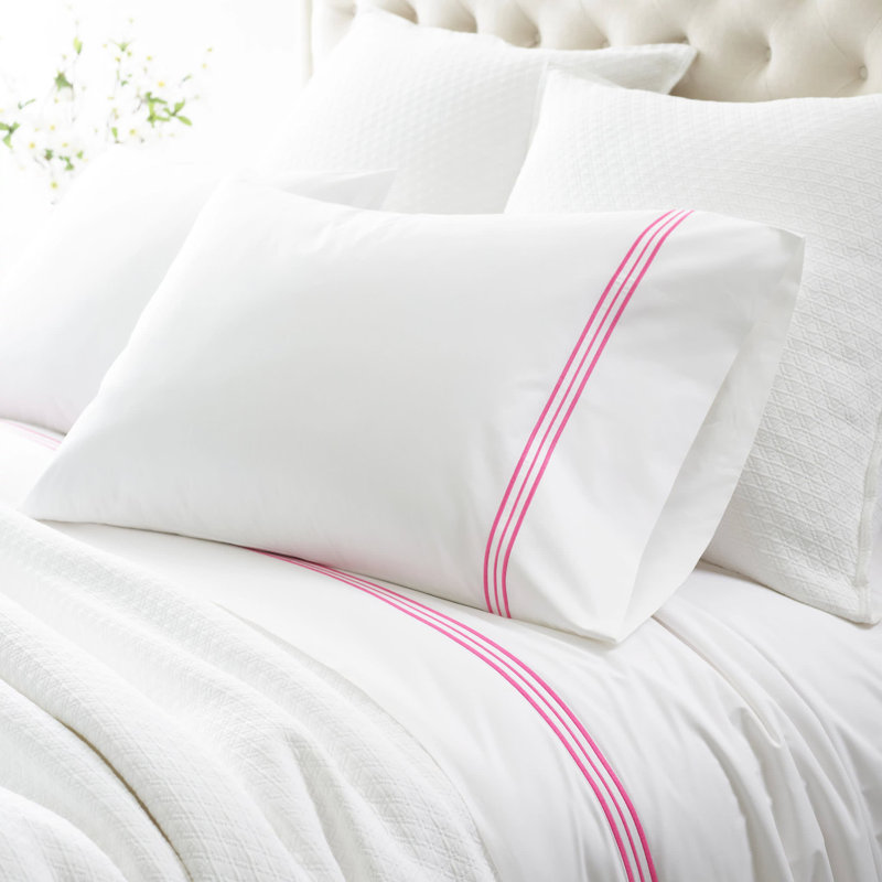 Trio Pillowcases (Pair), King Pillowcases, Fuchsia