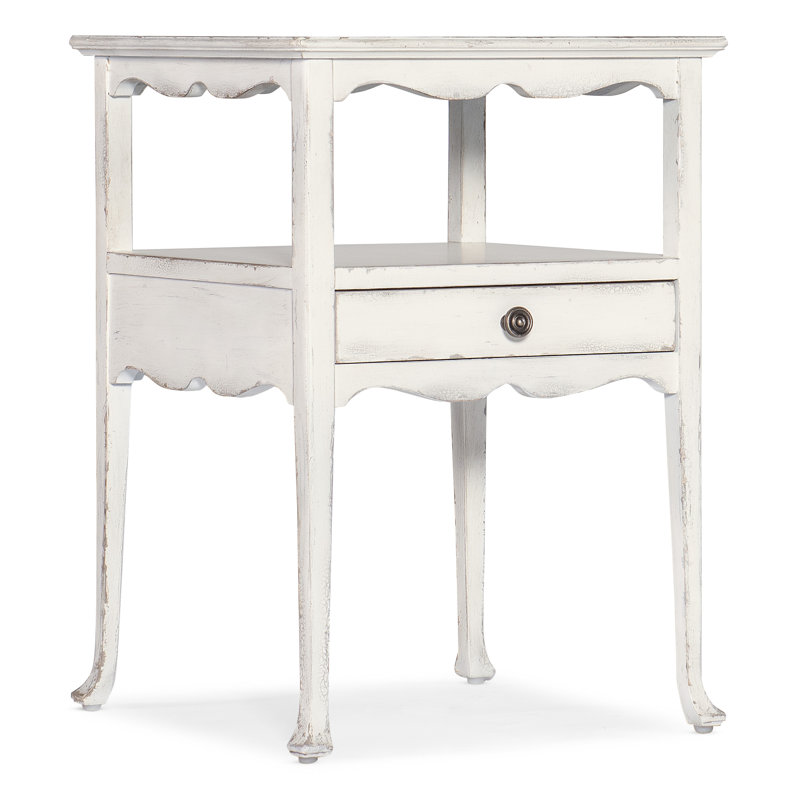 Charleston One-Drawer Accent Table, Magnolia White