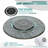 10-piece Outdoor Furniture Dining Set, All Weather Cast Aluminum Patio Garden Set With 8 Cushioned Chairs, 61" Round Patio Dining Table With Detachable Lazy Susan, 2" Umbrella Hole-1283568936