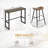 47.24in Modern Counter Height Bar Table and Chairs Set with 2 Stools for Kitchen Dining Table in Gray-942903606