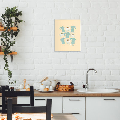 Plaque murale Espresso & Moka Pots, design par Carrie Cantwell