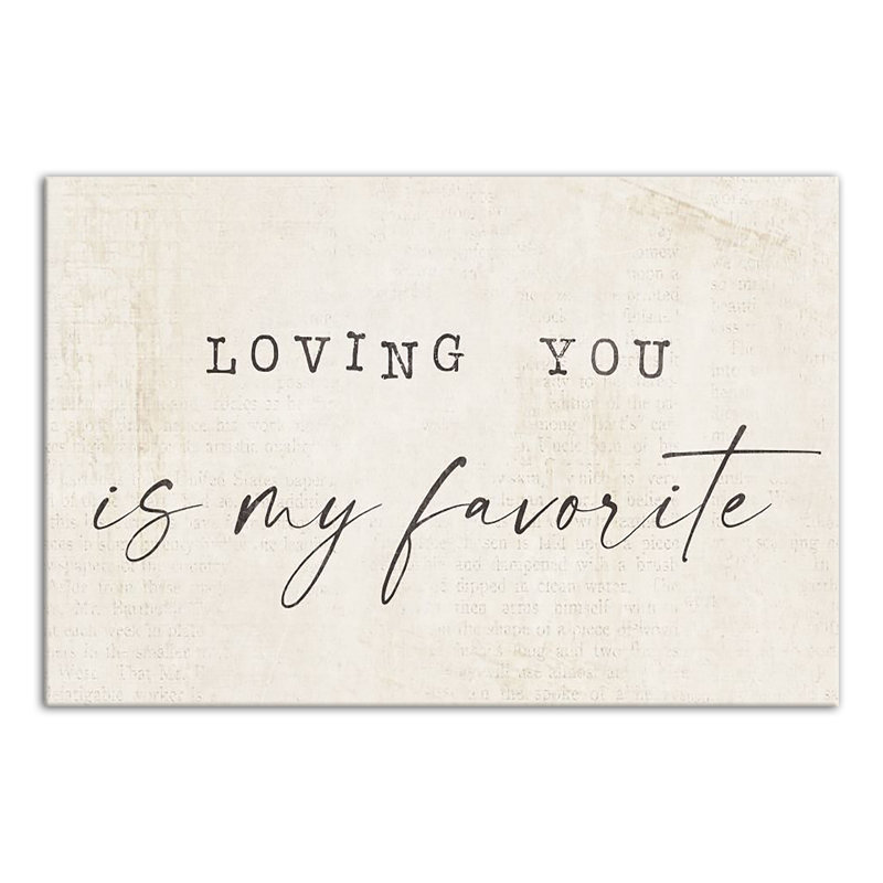 To To Loved by You - Art textuel sur toile
