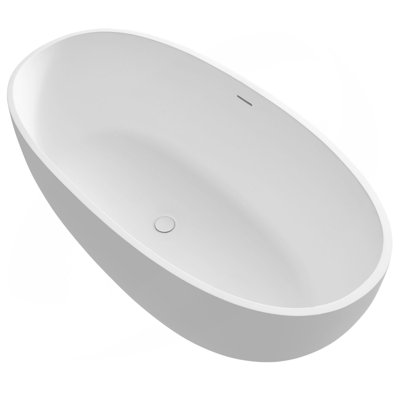 71" Solid Surface Deep Soaking Bathtub