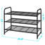 Range-chaussures empilable à 3 niveaux, grille en métal et tablette de rangement pour chaussures-152775024