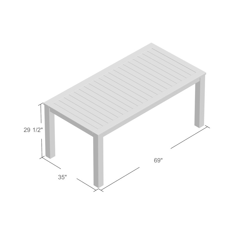 Bronius Rectangular Acacia Outdoor Dining Table
