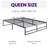 Aula 14'' Metal Platform Bed-1821731943