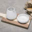 Cruet Oil and Salt Pots with Acacia Wood Tray