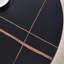 Table luxueuse en pierre frittée de 42 po: plateau durable de 0,45 po + pieds en acier de 6 po, capacité de 350 lb, surface veinée noire résistante aux taches et à la chaleur - Design minimaliste moderne