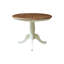 Table de salle à manger avec piédestal et à rallonge en bois massif Ingbert-106913255