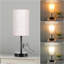 Lampe de table avec chaîne de traction, modes 3 couleurs, prise de courant, conception compacte pour la chambre à coucher, la table de chevet et le salon, ampoule incluse