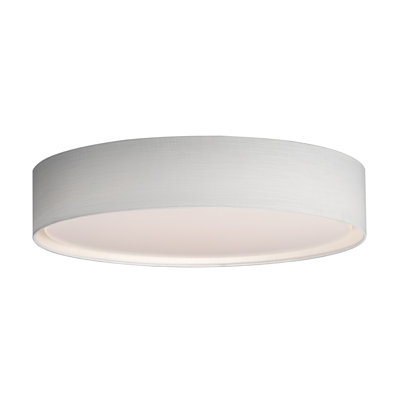 White Linen LED Flush Mount
