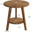 Ensemble de 2 tables de bout rondes à 2 niveaux avec tablette de rangement-120147097-130897141