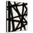 Extra Large Wall Art Fabric Print - Black & White Abstract Art Bold Pattern Contemporary Artwork Decor for Living Room or Bedroom - "Frame Assembly Required (Unfinished Frame)"-119953404