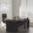  66.93'' Bow Front Executive Desk-396384411