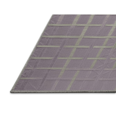 Machine Washable Trellis Pink Area Rug