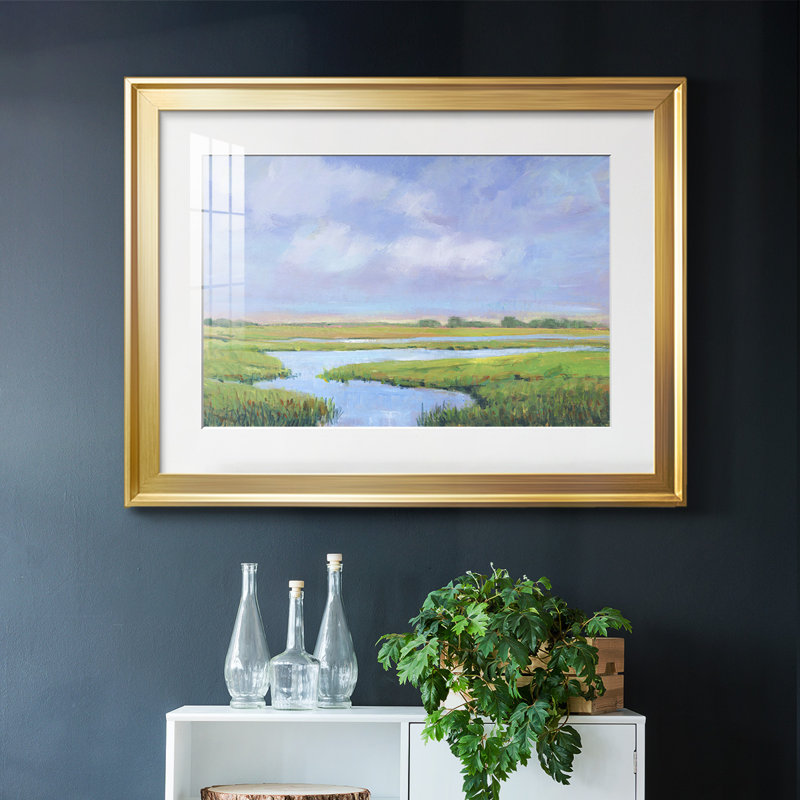 Summer Marsh II, reproduction d'art sur papier, Or, H 27 po x l 39 po x P 1,5 po