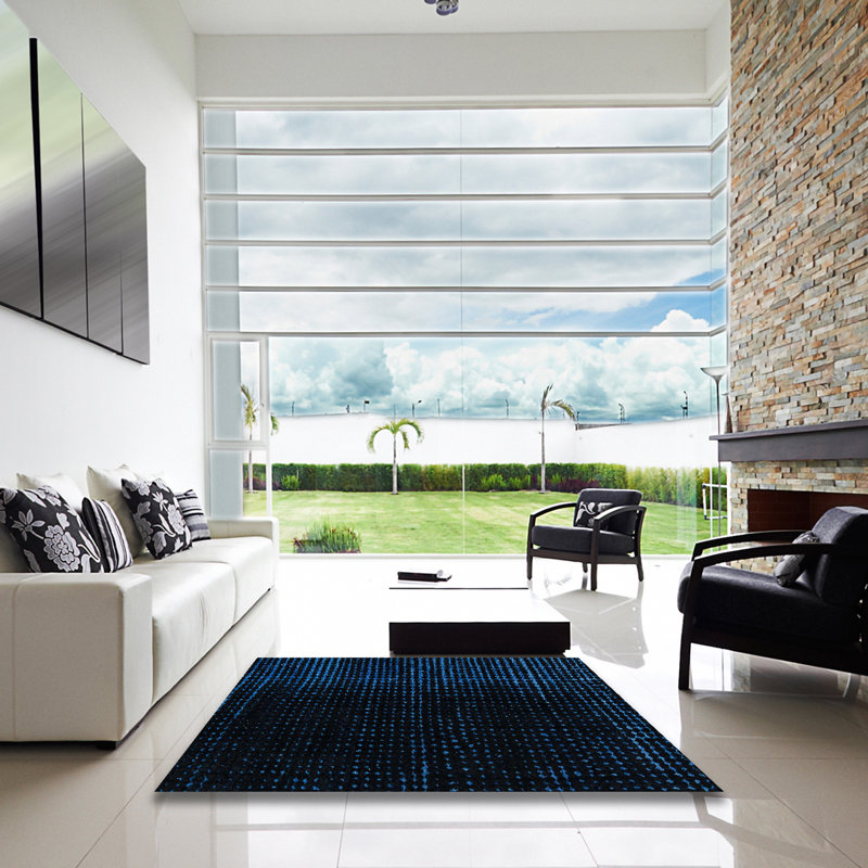 Tapis abstrait moderne 4383, Carré 3 pi