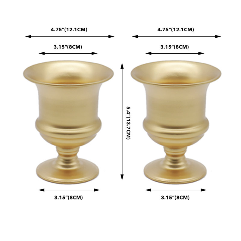 Hayott Metal Table Vase, Gold