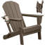 Chaises Adirondack durables en PEHD, pliables et portatives avec porte-gobelet pour patio
