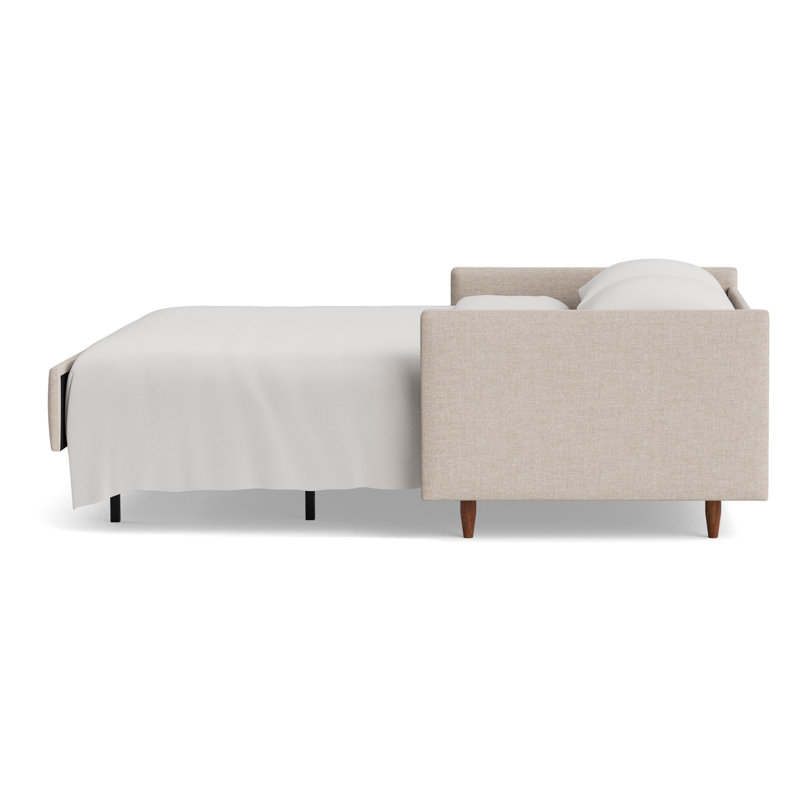 Skinny Fat Sofa Bed, Performance Weave - Natural