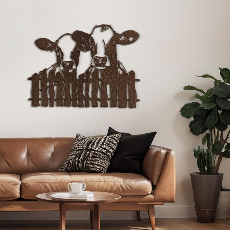 Wall Decor Metal, 16" H x 24" W x 0.05" D, Bronze