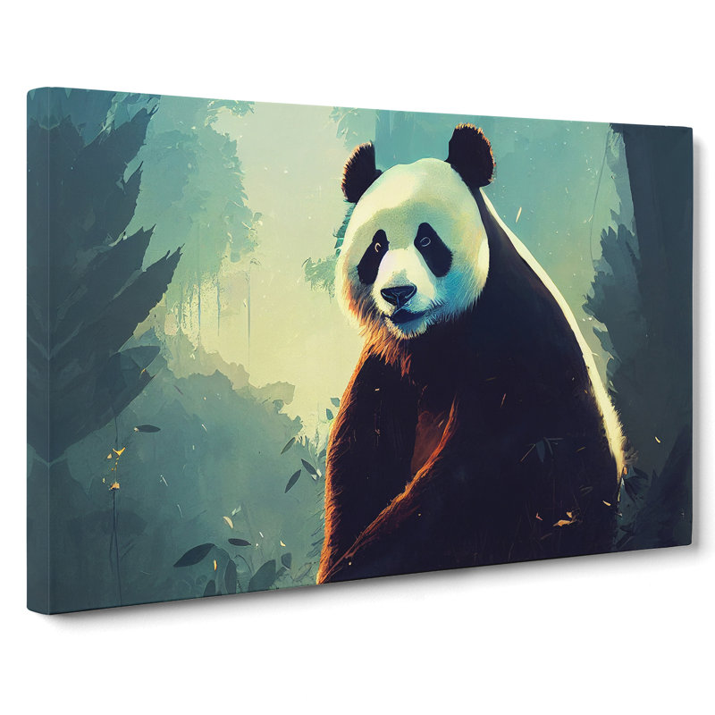 Panda Painting Vol.1 Abstract - Wrapped Canvas, 35cm H x 50cm W x 3cm D