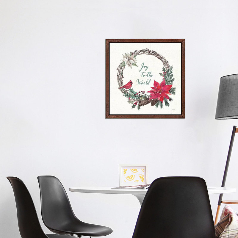 Seasonal Charm V by Anne Tavoletti - Painting on Canvas, 93.98 cm H x 93.98 cm W, Brown Floater Framed