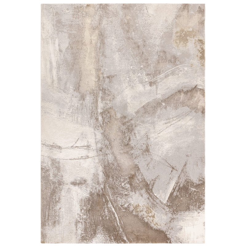 Caydren Beige Area Rug, Rectangle 80 x 150 cm