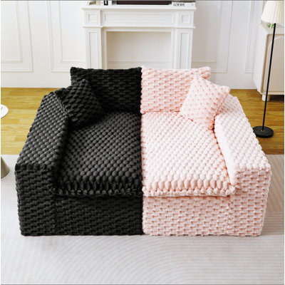Luxury Color-Block Turtle Velvet Multifunctional Sofa - Arrangeable in Single Row, Side-by-Side or Facing Each Other, Stylish Living Room Furniture for Cozy Home Decor
