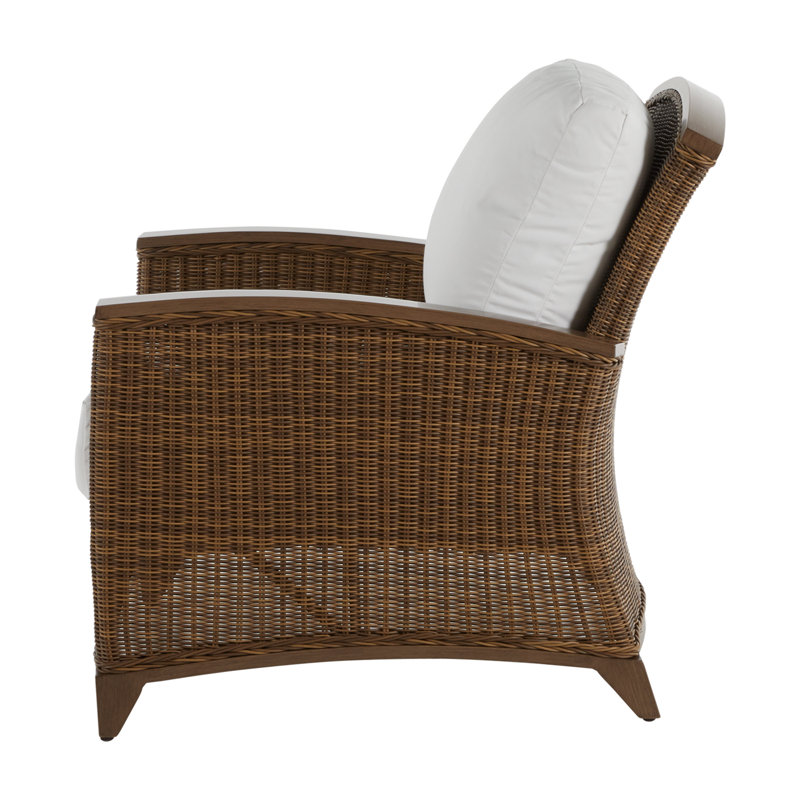 Astoria Woven Lounge Chair, Raffia/Oak, Welt, Tweed Toffee