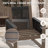 5-Piece Outdoor Patio Cedar Wood Brown Round Wicker Sofa Seating Group with Olefin Thick Cushions, Slat Coffee Tables-333110660