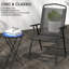 Round Metal Folding Outdoor Side Table , 35.5cm W 35.5cm D