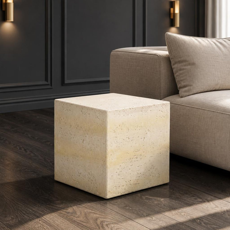 Table d'appoint Faux Travertine