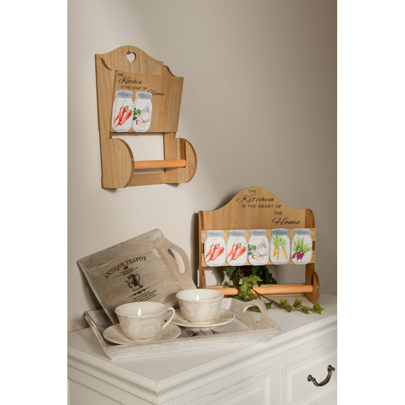 Wood Wall / Under Cabinet Mounted Paper Towel Holder