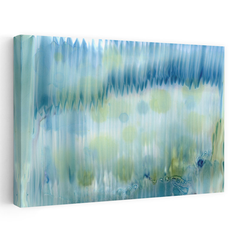 Art contemporain, art côtier abstrait serein, H 40 po x l 60 po