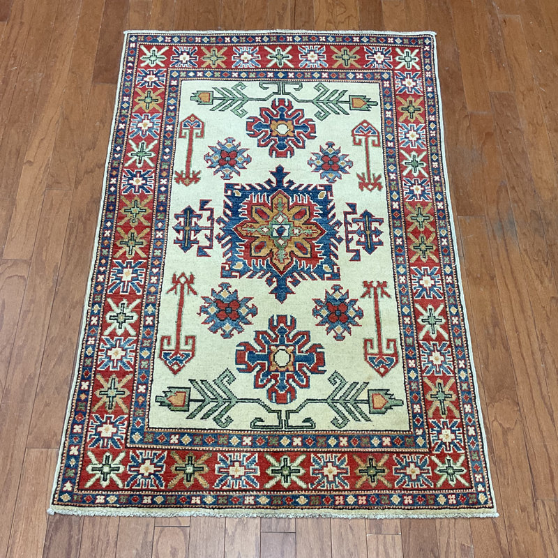  Handmade Kazak Wool Rug