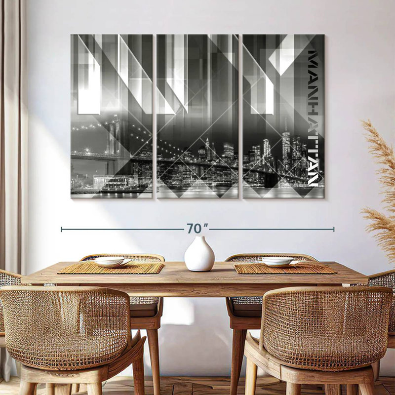 Vue moderne sur le pont de Brooklyn Sireci, H 42 po x l 65 po