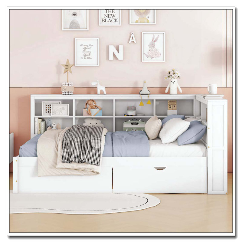Wooden Full Size DayBed with 2 Drawers